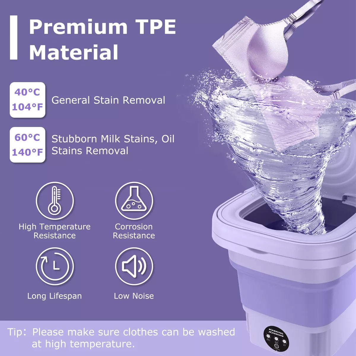 Foldable & Portable Mini Washing Machine