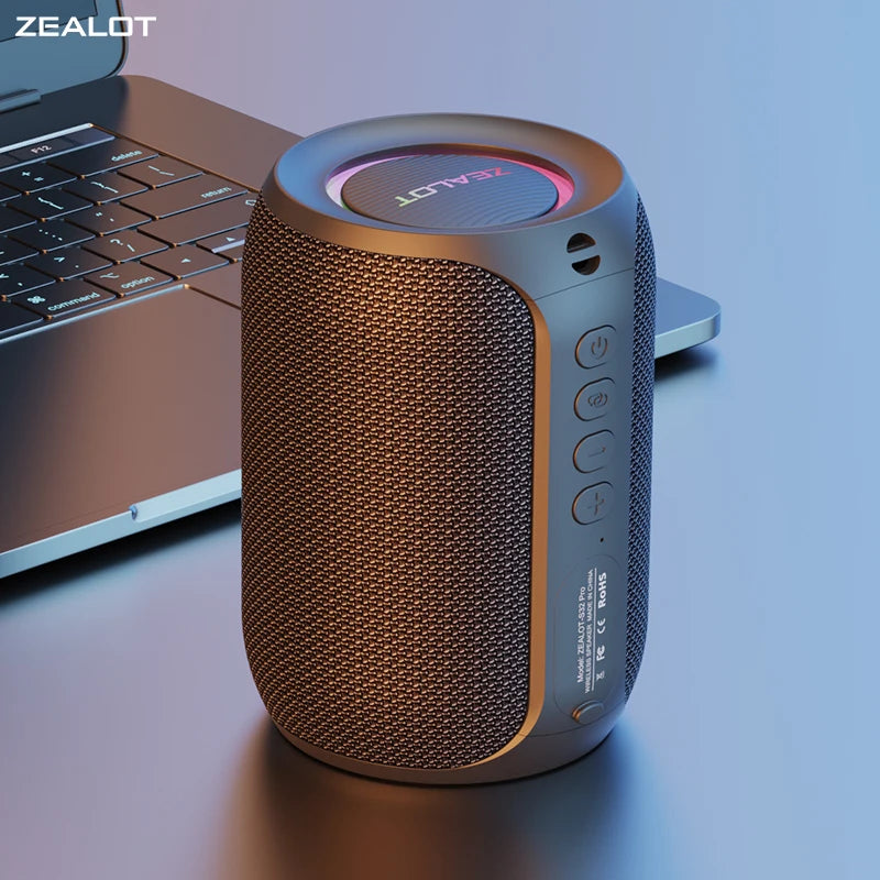 Bluetooth Speaker, Bass Wireless, LED Light