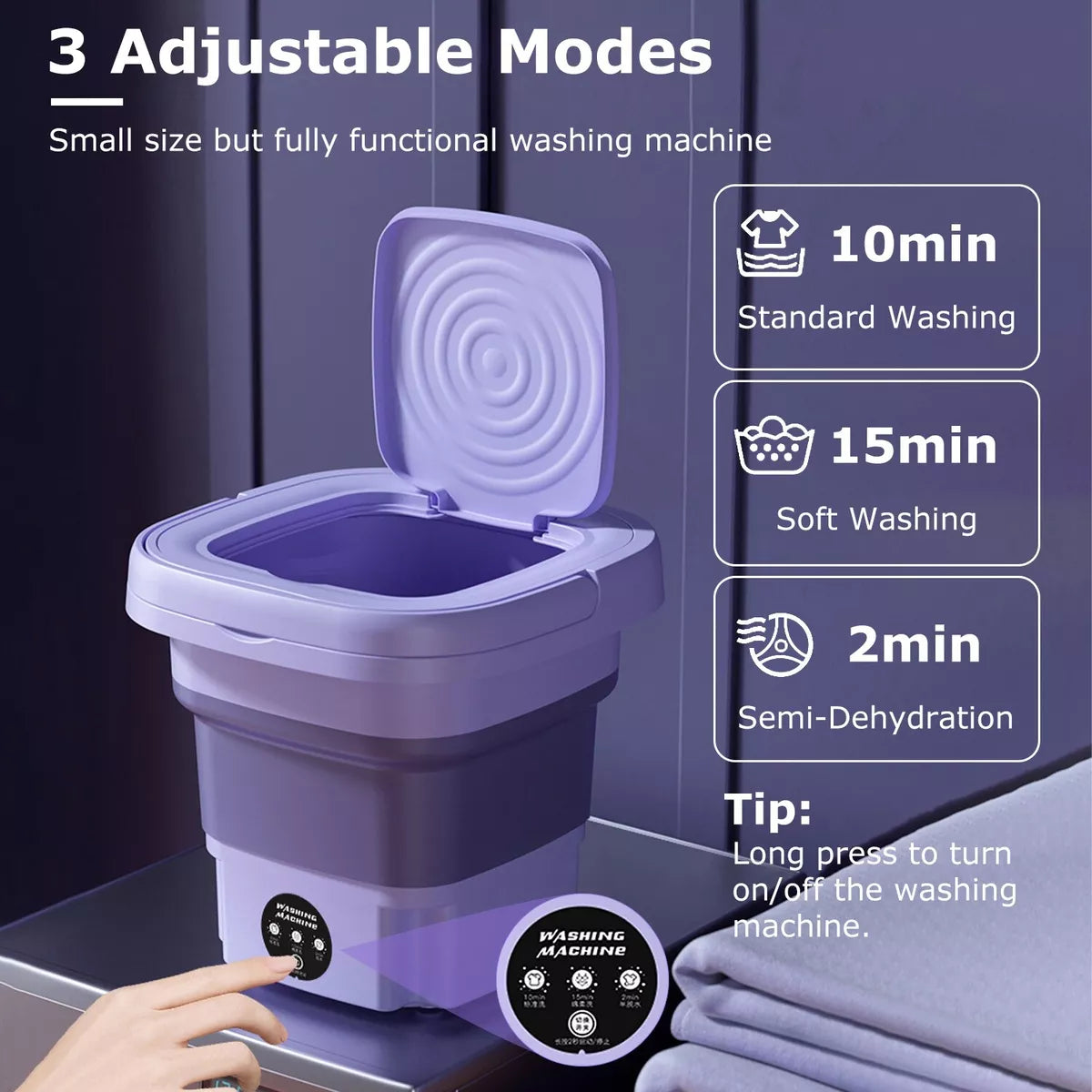 Foldable & Portable Mini Washing Machine